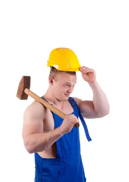 Muskelkräftiger Arbeiter — Stockfoto