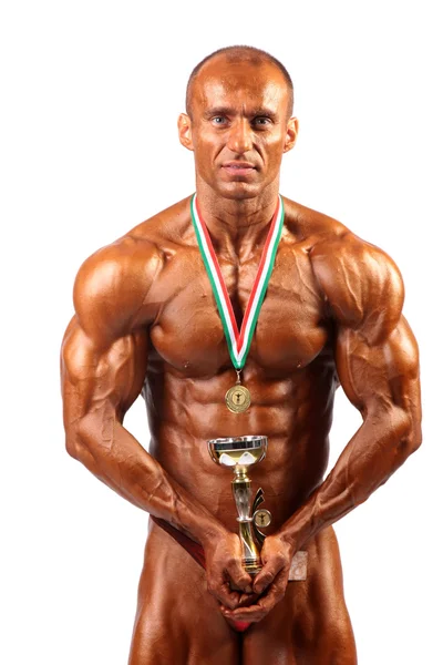 Bodybuilder kampioen poseren — Stockfoto
