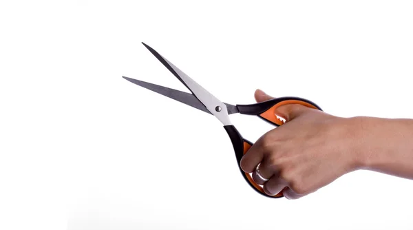 Scissors in hand — Stockfoto