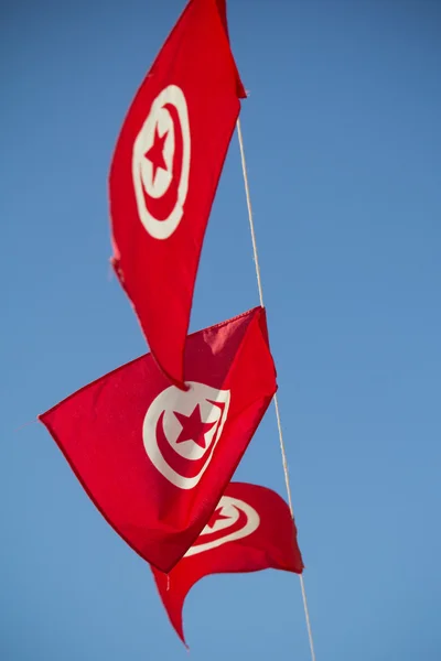Bandeiras da Tunísia — Fotografia de Stock