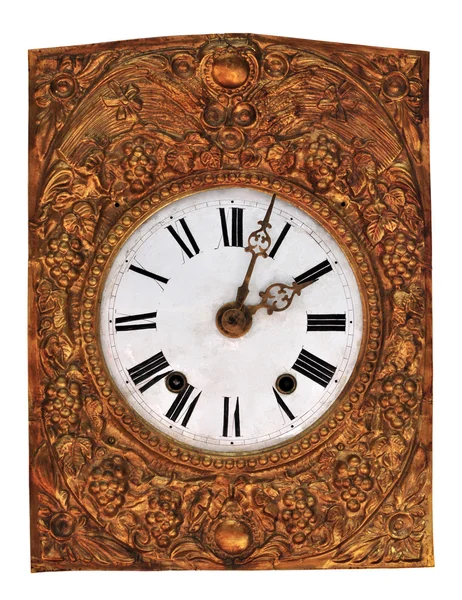 Staré hodiny s římskými číslicemi — Stock fotografie
