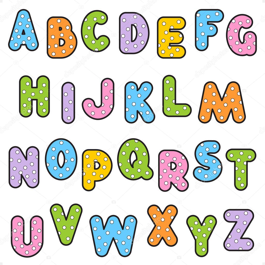 Polka-dot alphabet set — Stock Vector © ratselmeister #5472068