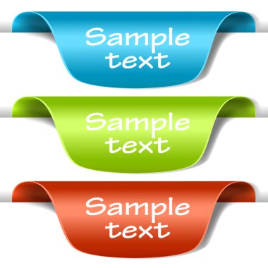 Set of multicolored tag labels clipart