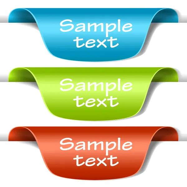 Ensemble d'étiquettes multicolores — Image vectorielle