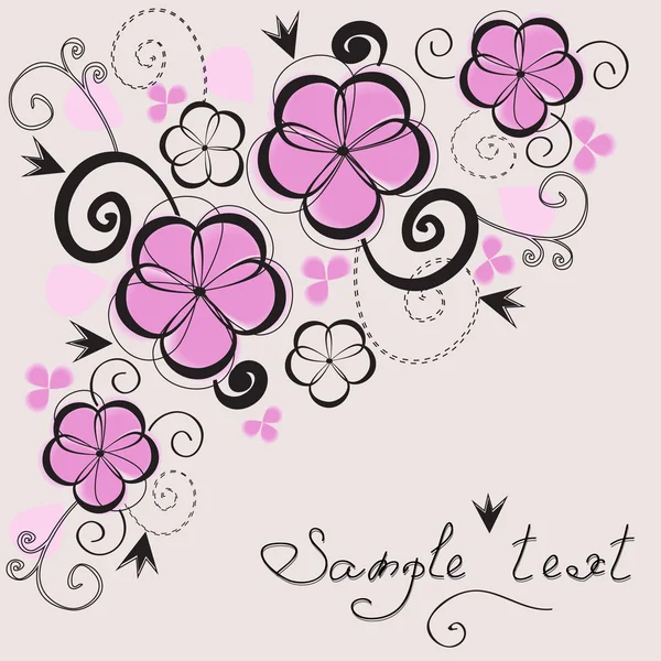 Élégant fond floral vintage — Image vectorielle