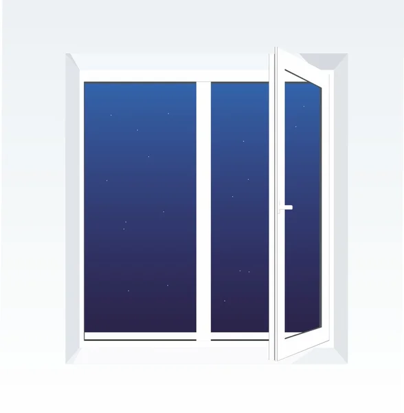 Πλαστικό παράθυρο πρότυπο μοντέλο με τη διαδρομή αποκοπής που περιλαμβάνονται, διάνυσμα illustrat — Διανυσματικό Αρχείο