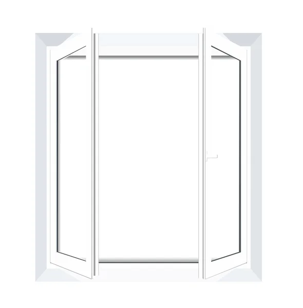 Πλαστικό παράθυρο πρότυπο μοντέλο με τη διαδρομή αποκοπής που περιλαμβάνονται, διάνυσμα illustrat — Διανυσματικό Αρχείο