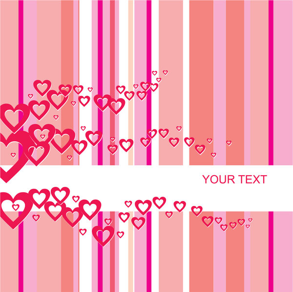 Romantic background from hearts