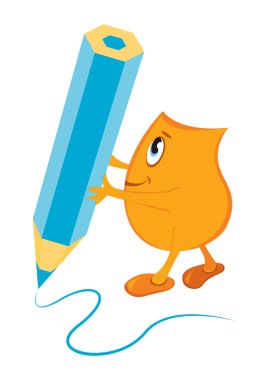 Blinky writing clipart