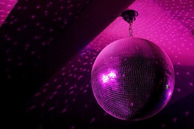 Pink disco ball clipart