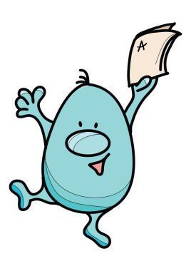 Roundy jumping from joy clipart