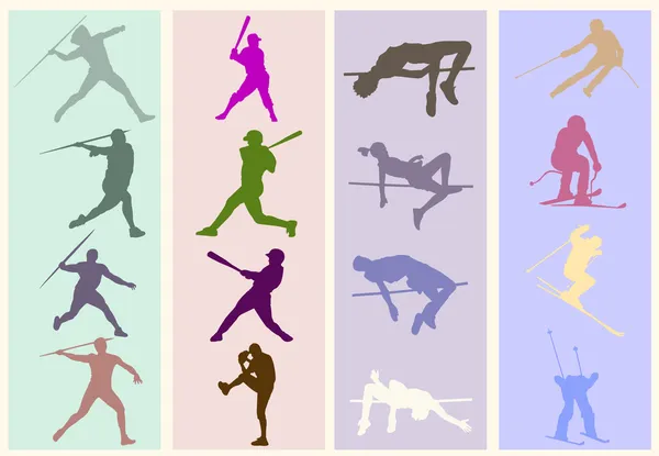 Collection vectorielle silhouette sport — Image vectorielle