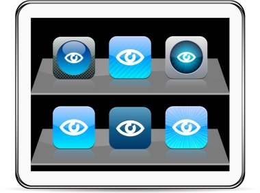 mavi göz app simgeleri.