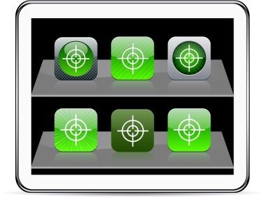 Sight green app icons. clipart