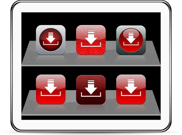 Descargar iconos de aplicaciones rojas . — Archivo Imágenes Vectoriales