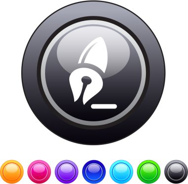 Pen circle button. clipart