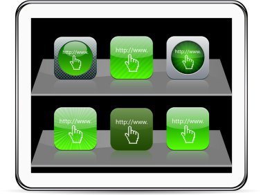 Www click green app icons. clipart