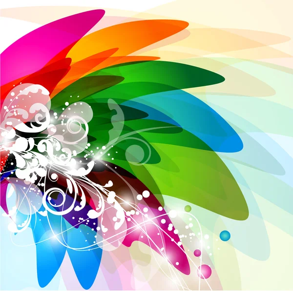 Beau fond multicolore avec des éléments décoratifs — Image vectorielle