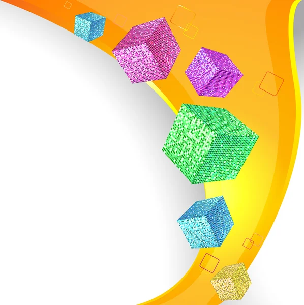 다채로운 큐브 배경 — 스톡 벡터