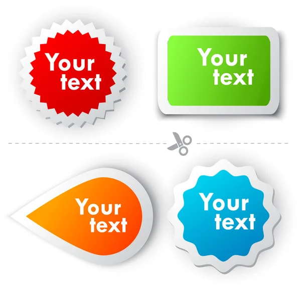 Kleurrijke vector sticker voor tekst — Stockvector