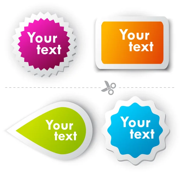 Kleurrijke vector sticker voor tekst — Stockvector