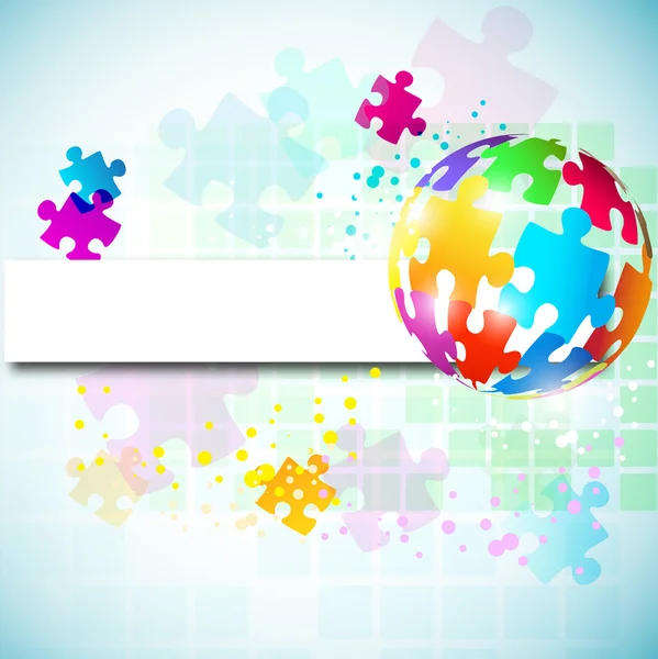 stock vector Abstract background made from puzzle pieces