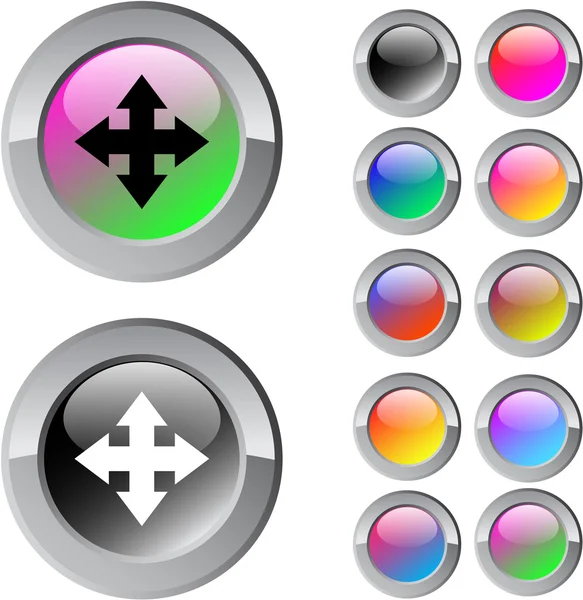 Carte bouton rond multicolore . — Image vectorielle