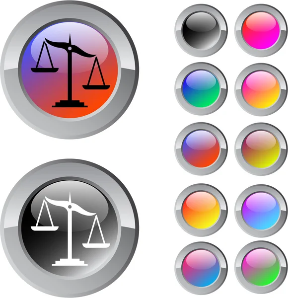 Balance bouton rond multicolore . — Image vectorielle