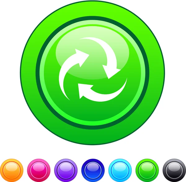 Recycler bouton cercle . — Image vectorielle