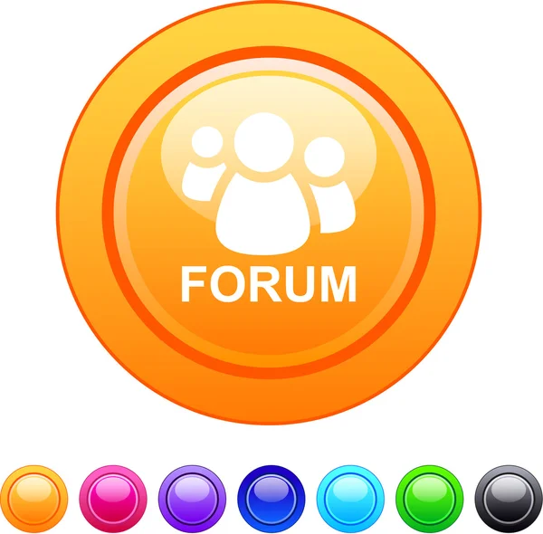 Forum circle button. — Stock Vector