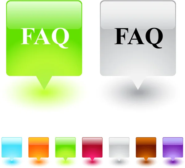 Τετράγωνο κουμπί FAQ. — Διανυσματικό Αρχείο