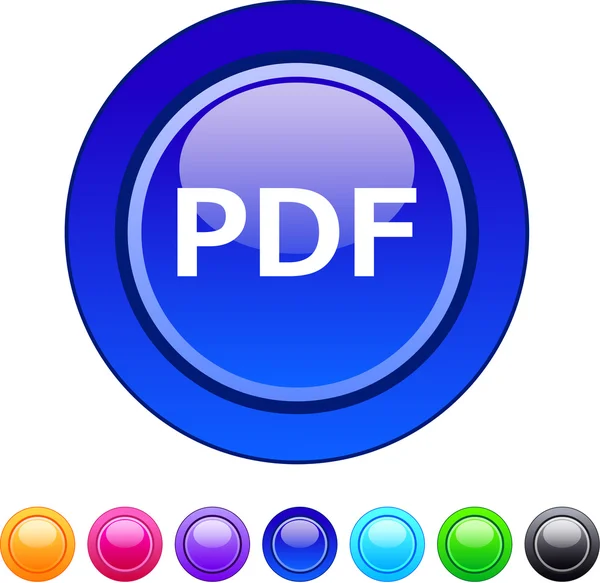 Pulsante cerchio PDF . — Vettoriale Stock