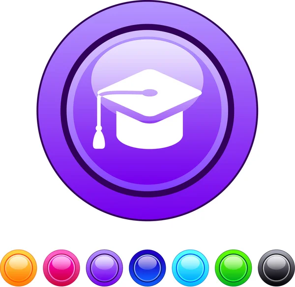 Botón círculo de graduación . — Vector de stock