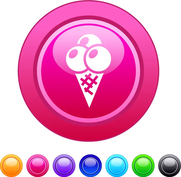 Icecream bouton cercle . — Image vectorielle