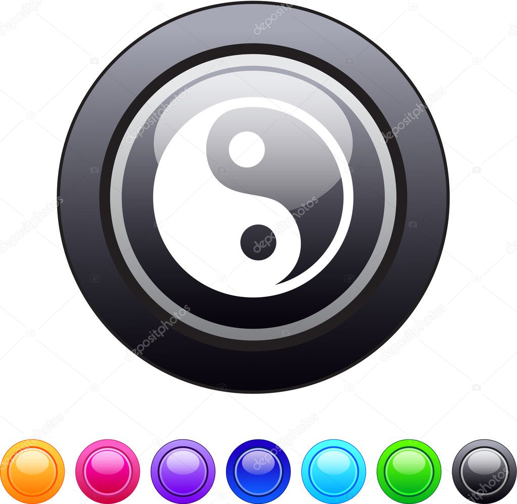 Ying yang circle button.