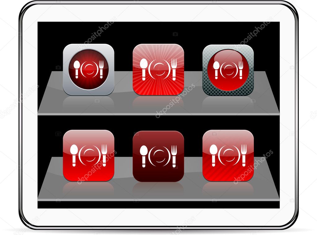 Dinner red app icons.