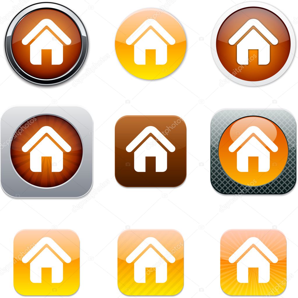 Home orange app icons.