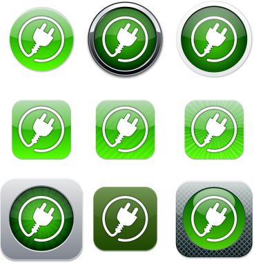 Power plug green app icons.