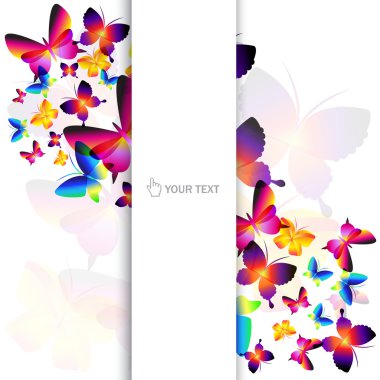 Colorful butterfly background clipart