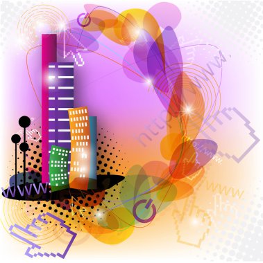 Stylish Industrial background.Information Technology clipart