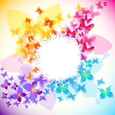 Elegant butterfly background with space for text clipart