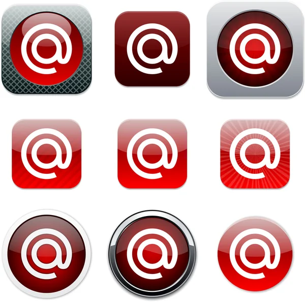 At red app icons. — Stock Vector