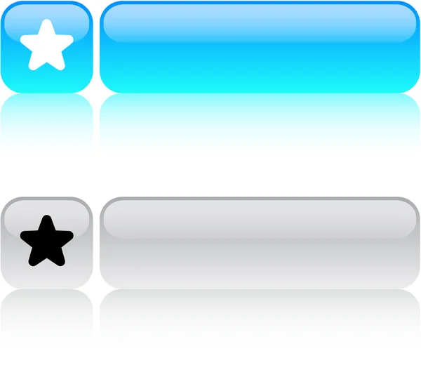 Star square button. — Stock Vector