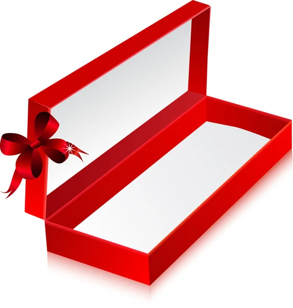 Elegante scatola rossa vuota — Vettoriale Stock