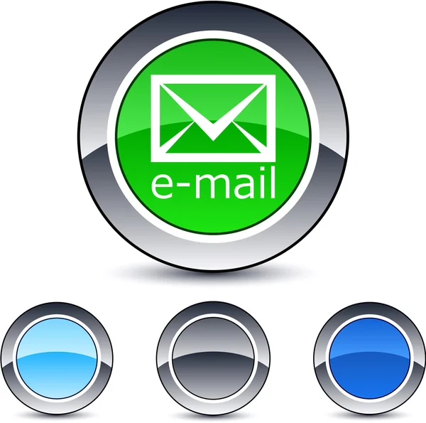 E-mail ronde knop. — Stockvector