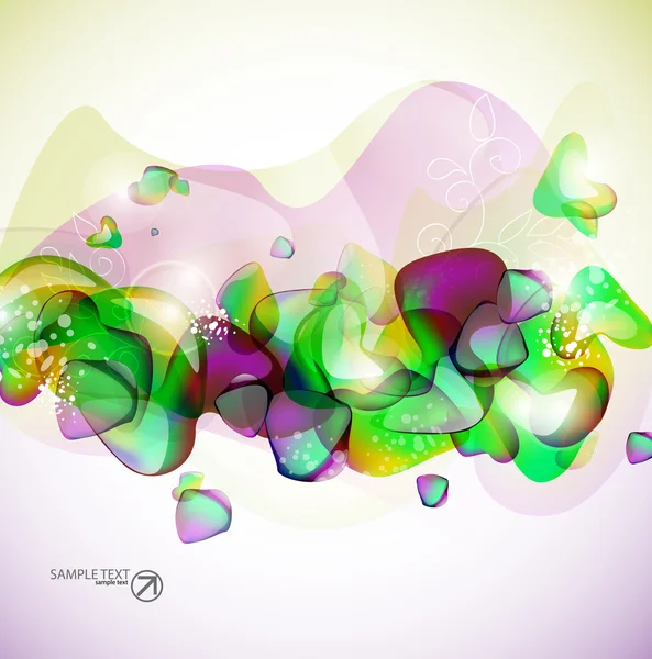 Fondo abstracto con burbujas de colores — Vector de stock