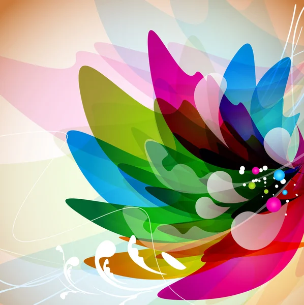 Beau fond multicolore avec des éléments décoratifs — Image vectorielle