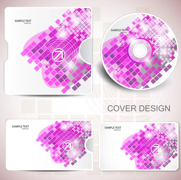 デザインの cd カバーをベクトルします。編集可能なテンプレート. — ストックベクタ