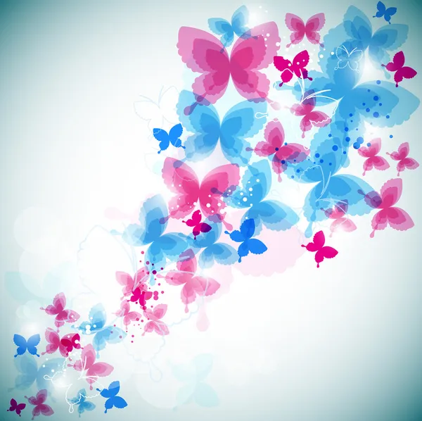 Fond coloré avec papillon — Image vectorielle