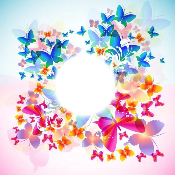 Élégant fond papillon avec espace pour le texte — Image vectorielle